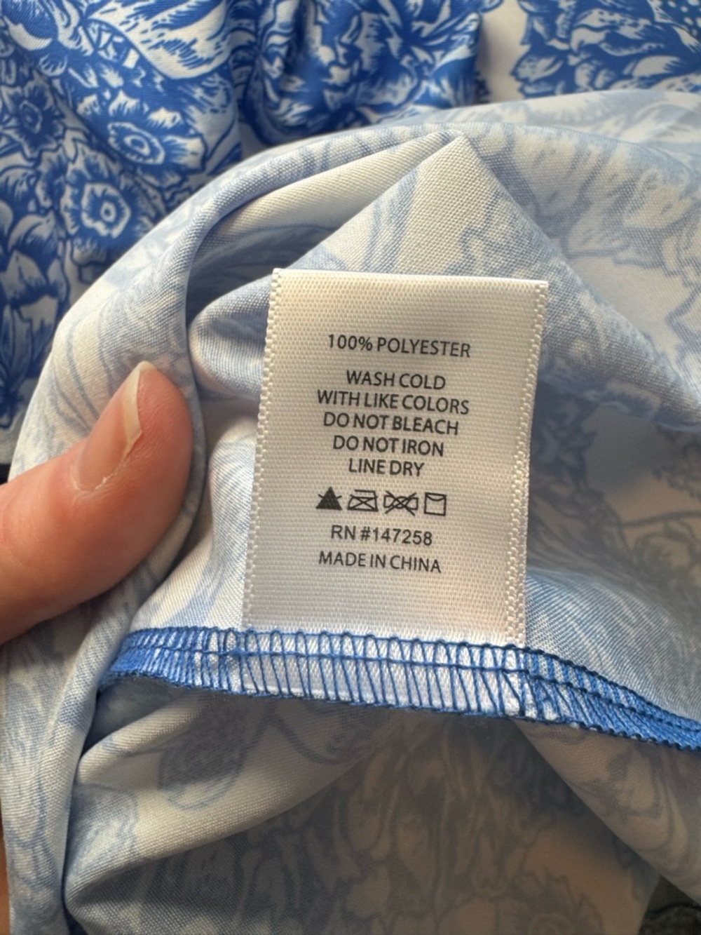 Simply Southern Blue & White Floral Tiered Mini Dress - Picture 10 of 10